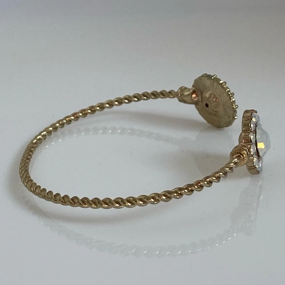 BaubleBar Gold Gemstone Adjustable Cuff Bracelet